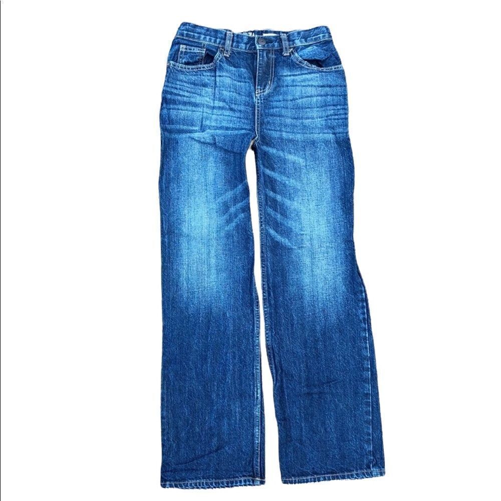 OSHKOSH B’GOSH Straight Blue Jeans W/ Adjustable Belt Boys Size 14H